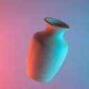 Teal ceramic vase product photo on a gradient backdrop — sample image for the background changer