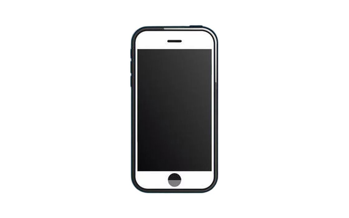 Smartphone product photo moved onto a deep navy background