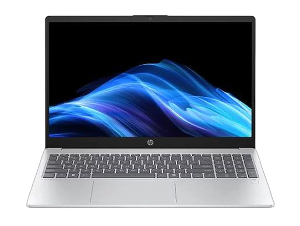 The same laptop after background removal, with the screen and keyboard detail unchanged and the background transparent