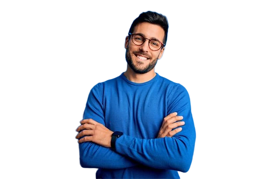 The same portrait after background removal, with hair strands kept and the background transparent