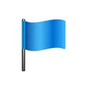 Blue flag icon illustration before background removal — sample image for the WebP background remover